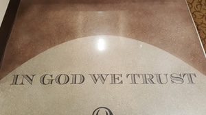 In God We Trust Floor Sealer Stencil Graphic