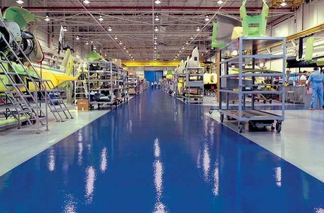 Stonhard floor in industrial building
