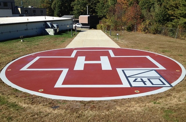 Stonhard floor helicopter pad