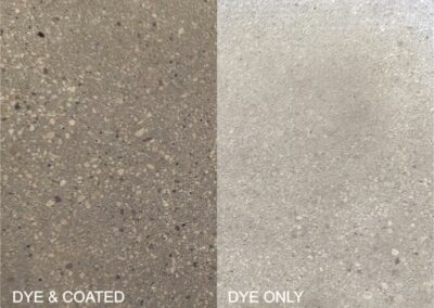 Buff concrete floor dye color