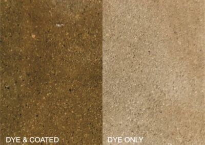 Caramel concrete floor dye color