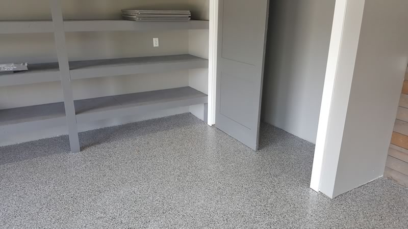 Residential Multi-color Flake Floor Coating on concrete